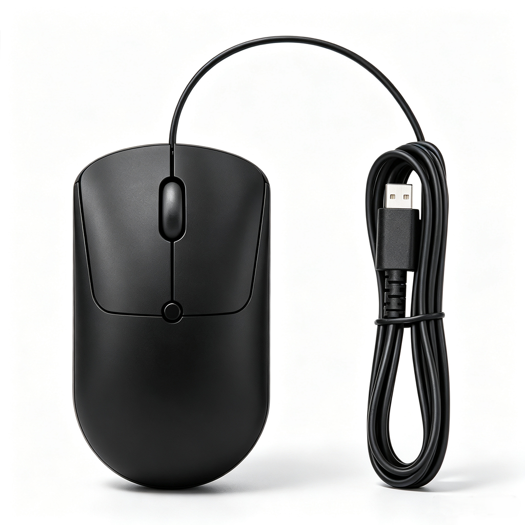 Compact USB‑C Wired Portable Mouse With Adjustable DPI